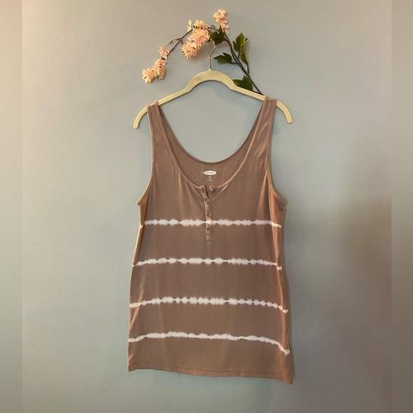 Tie Dye Tank Top | Tan colour tank top | Earth tone | summer tank - Picture 7 of 8